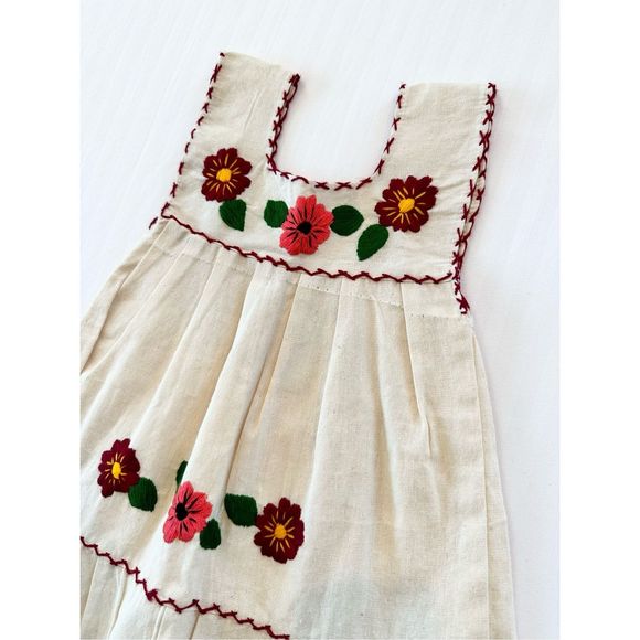 Hand Crafted Other - 2T Hand Embroidered and Stitched Hemp Mexican Dress